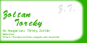zoltan toreky business card